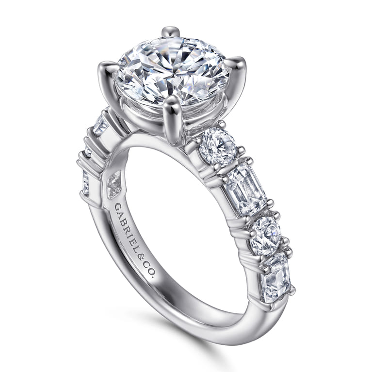 14K White Gold Diamond Engagement Ring - 1.54 ct - Shot 3