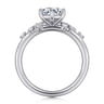 Reena - 14K White Gold 6 Prong Round Diamond Engagement Ring - 0.18 ct