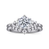 Reena - 14K White Gold 6 Prong Round Diamond Engagement Ring - 0.18 ct