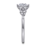 Reena - 14K White Gold 6 Prong Round Diamond Engagement Ring - 0.18 ct