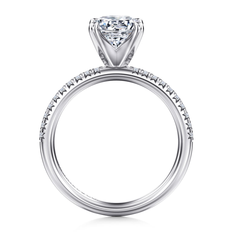 Emberlynn - 14K White Gold Round Diamond Engagement Ring - 0.15 ct - Shot 2