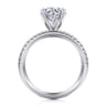 Emberlynn - 14K White Gold Round Diamond Engagement Ring - 0.15 ct