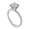 Emberlynn - 14K White Gold Round Diamond Engagement Ring - 0.15 ct