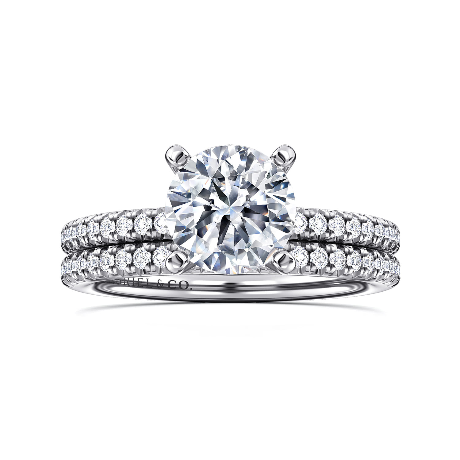 Emberlynn - 14K White Gold Round Diamond Engagement Ring - 0.15 ct - Shot 4
