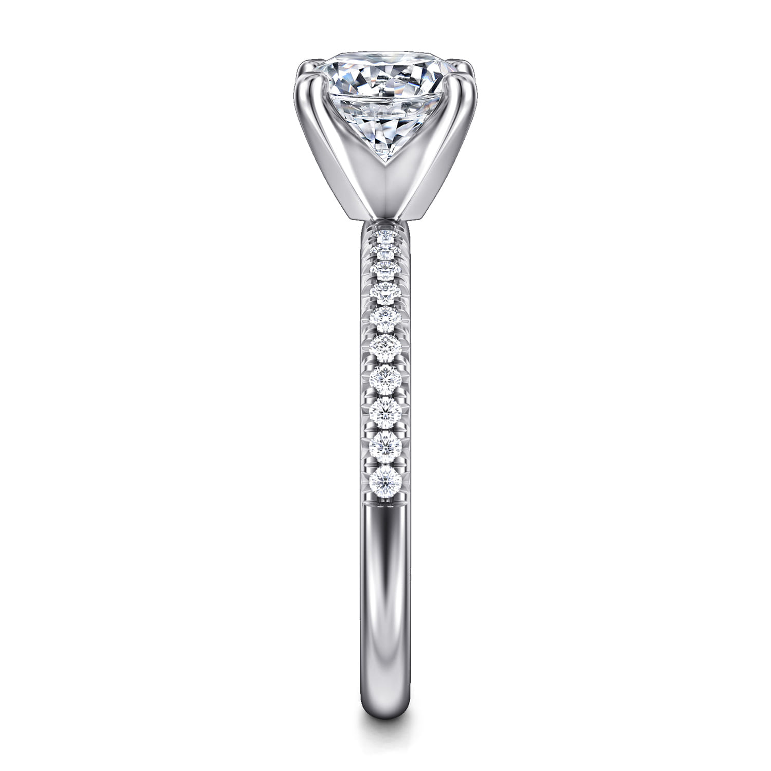 Emberlynn - 14K White Gold Round Diamond Engagement Ring - 0.15 ct - Shot 5