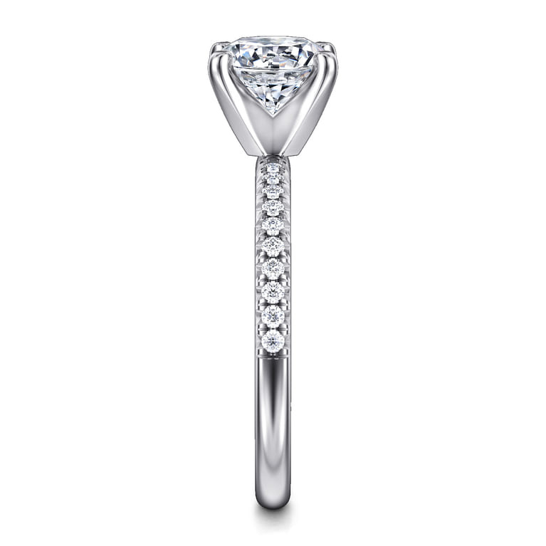 Emberlynn - 14K White Gold Round Diamond Engagement Ring - 0.15 ct - Shot 5