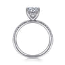 Stasia - 14K White Gold Round Cut Diamond Engagement Ring - 0.2 ct