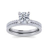 Stasia - 14K White Gold Round Cut Diamond Engagement Ring - 0.2 ct
