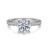Stasia - 14K White Gold Round Cut Diamond Engagement Ring - 0.21 ct