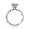 Stasia - 14K White Gold Round Cut Diamond Engagement Ring - 0.21 ct