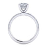 Stasia - 14K White Gold Round Cut Diamond Engagement Ring - 0.25 ct