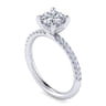 Stasia - 14K White Gold Round Cut Diamond Engagement Ring - 0.25 ct