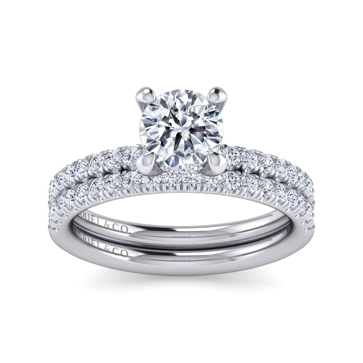 Stasia - 14K White Gold Round Cut Diamond Engagement Ring - 0.25 ct - Shot 4