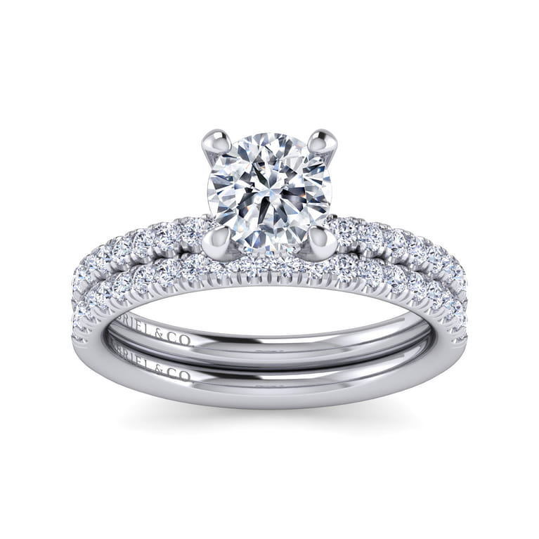 Stasia - 14K White Gold Round Cut Diamond Engagement Ring - 0.25 ct - Shot 4