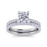 Stasia - 14K White Gold Round Cut Diamond Engagement Ring - 0.25 ct
