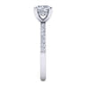Stasia - 14K White Gold Round Cut Diamond Engagement Ring - 0.25 ct