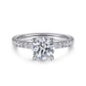 Stasia - 14K White Gold Round Cut Diamond Engagement Ring - 0.35 ct
