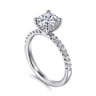 Stasia - 14K White Gold Round Cut Diamond Engagement Ring - 0.35 ct