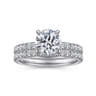 Stasia - 14K White Gold Round Cut Diamond Engagement Ring - 0.35 ct