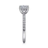Stasia - 14K White Gold Round Cut Diamond Engagement Ring - 0.35 ct