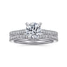 Abbie - 14K White Gold Round Diamond Engagement Ring - 0.21 ct