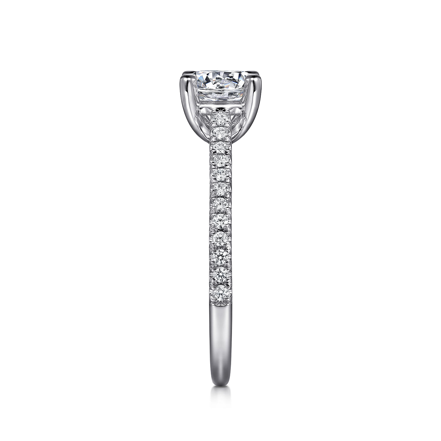Abbie - 14K White Gold Round Diamond Engagement Ring - 0.21 ct - Shot 5
