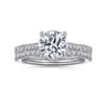 Abbie - 14K White Gold Round Diamond Engagement Ring - 0.21 ct