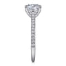 Abbie - 14K White Gold Round Diamond Engagement Ring - 0.21 ct