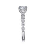Silvey - 14K White Gold Round Single Prong Diamond Engagement Ring - 0.7 ct