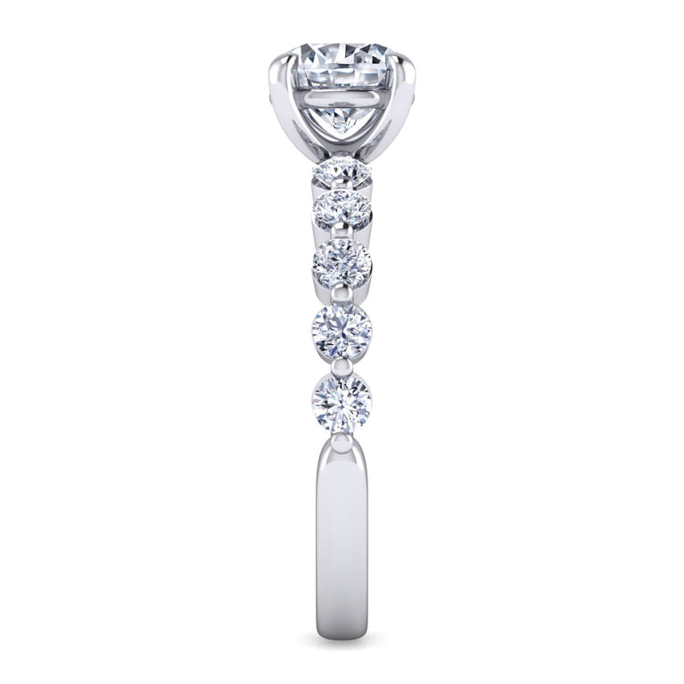 Silvey - 14K White Gold Round Single Prong Diamond Engagement Ring - 0.7 ct - Shot 5