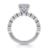 Silvey - 14K White Gold Round Single Prong Diamond Engagement Ring - 0.7 ct