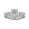 Silvey - 14K White Gold Round Single Prong Diamond Engagement Ring - 0.7 ct