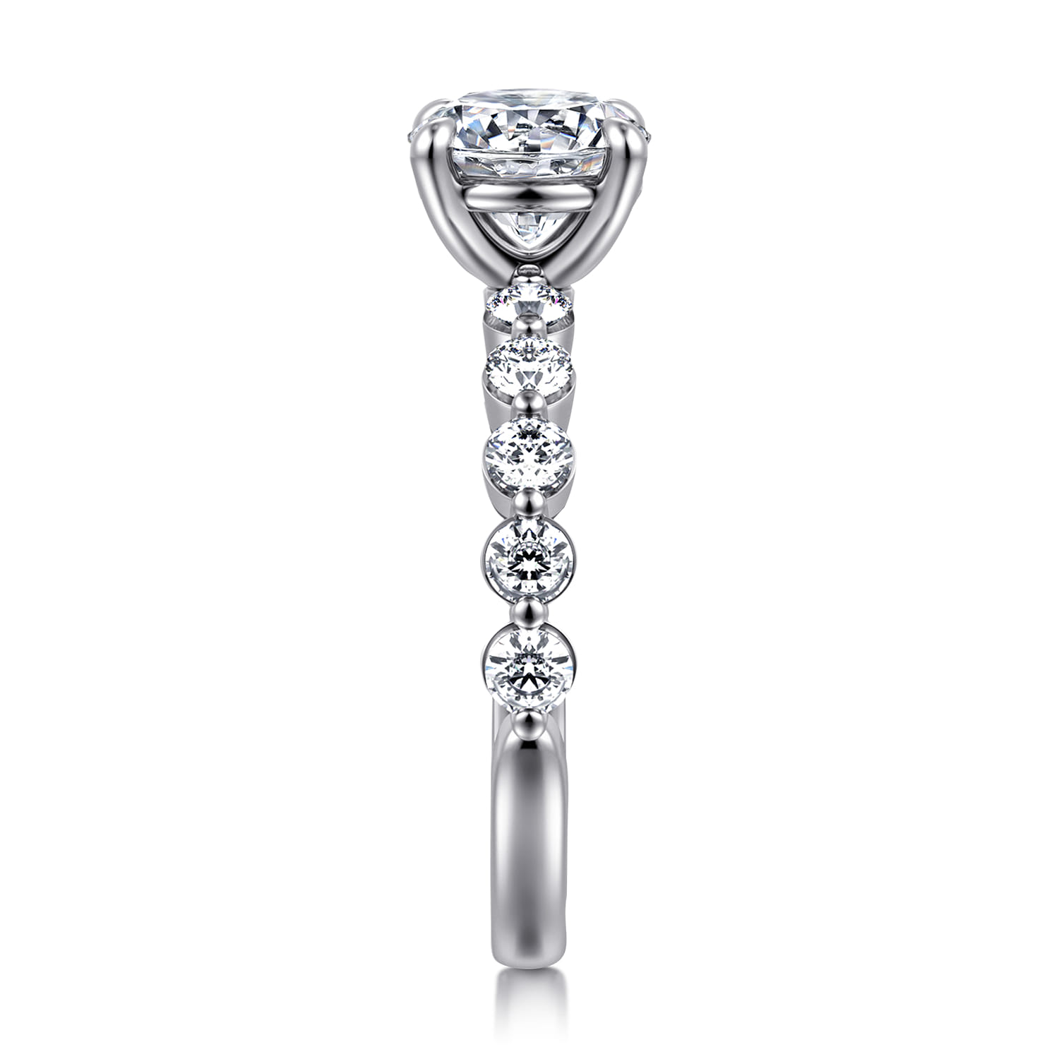Silvey - 14K White Gold Round Single Prong Diamond Engagement Ring - 0.7 ct - Shot 5