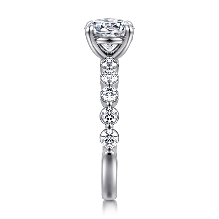 Silvey - 14K White Gold Round Single Prong Diamond Engagement Ring - 0.7 ct - Shot 5