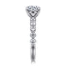 Silvey - 14K White Gold Round Single Prong Diamond Engagement Ring - 0.7 ct