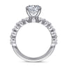 Silvey - 14K White Gold Round Single Prong Diamond Engagement Ring - 0.7 ct
