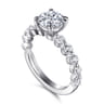 Silvey - 14K White Gold Round Single Prong Diamond Engagement Ring - 0.7 ct