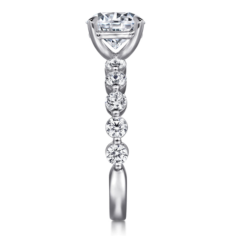 Silvey - 14K White Gold Round Single Prong Diamond Engagement Ring - 0.7 ct - Shot 5