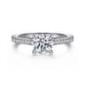 Aline - 14K White Gold Round Diamond Engagement Ring - 0.25 ct