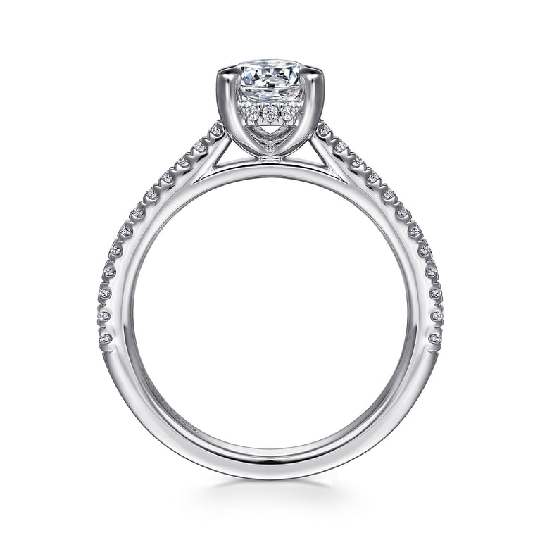 Aline - 14K White Gold Round Diamond Engagement Ring - 0.25 ct - Shot 2