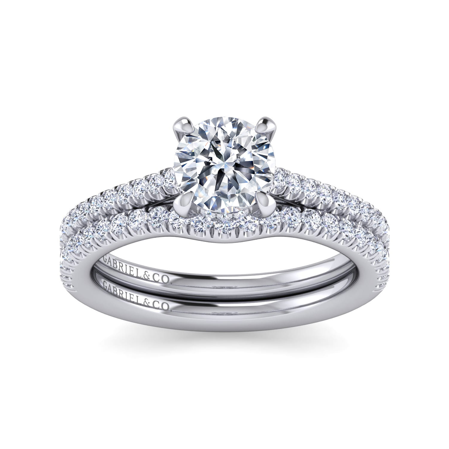 Aline - 14K White Gold Round Diamond Engagement Ring - 0.25 ct - Shot 4