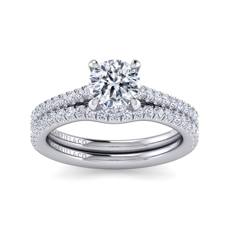Aline - 14K White Gold Round Diamond Engagement Ring - 0.25 ct - Shot 4