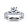 Aline - 14K White Gold Round Diamond Engagement Ring - 0.25 ct