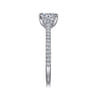 Aline - 14K White Gold Round Diamond Engagement Ring - 0.25 ct