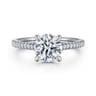 Aline - 14K White Gold Round Diamond Engagement Ring - 0.25 ct