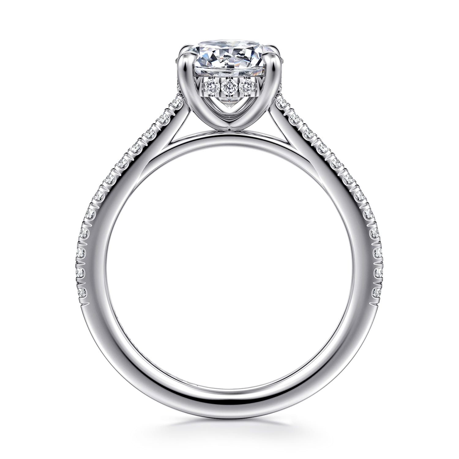 Aline - 14K White Gold Round Diamond Engagement Ring - 0.25 ct - Shot 2