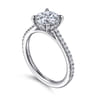 Aline - 14K White Gold Round Diamond Engagement Ring - 0.25 ct