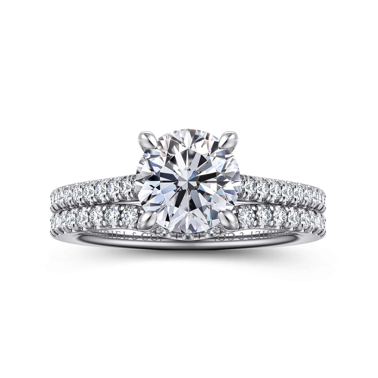 Aline - 14K White Gold Round Diamond Engagement Ring - 0.25 ct - Shot 4