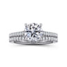 Aline - 14K White Gold Round Diamond Engagement Ring - 0.25 ct