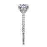 Aline - 14K White Gold Round Diamond Engagement Ring - 0.25 ct